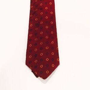 Men’s Burgundy Chaps by Ralph Lauren Tie - 100% Silk & Made in USA
